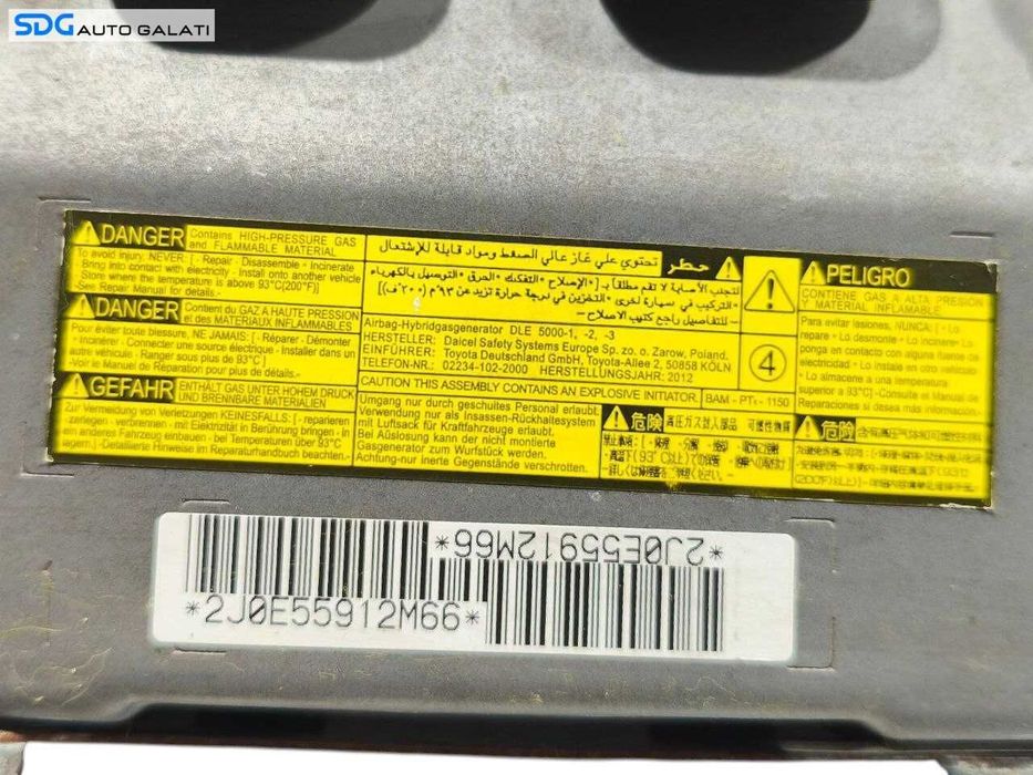 Airbag Sofer Genunchi Toyota Avensis T27 (Provine de la o masina de Anglia) 2009 - 2018 [LR1196]