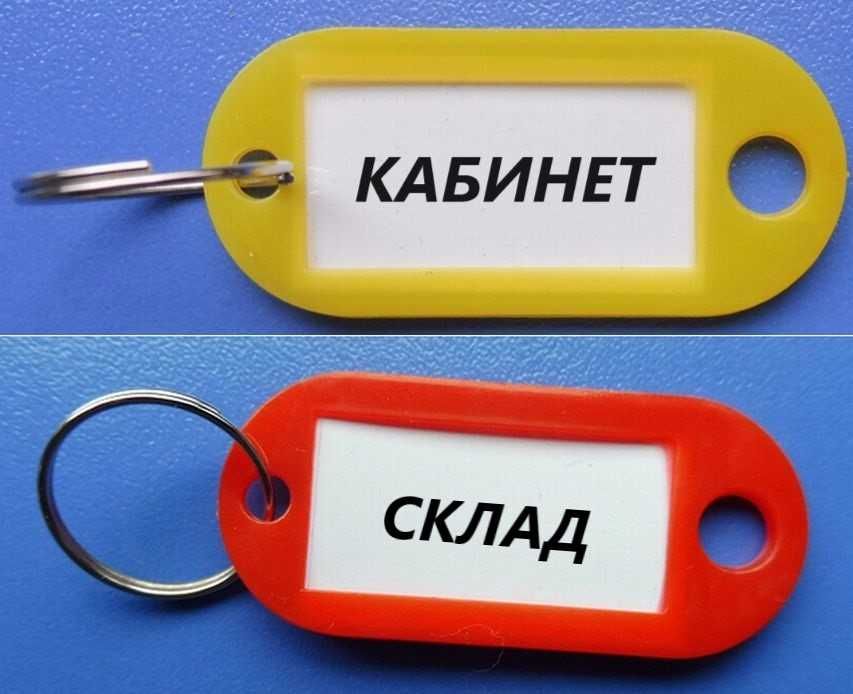 Ключодържатели с възможност за поставяне на етикет с надпис