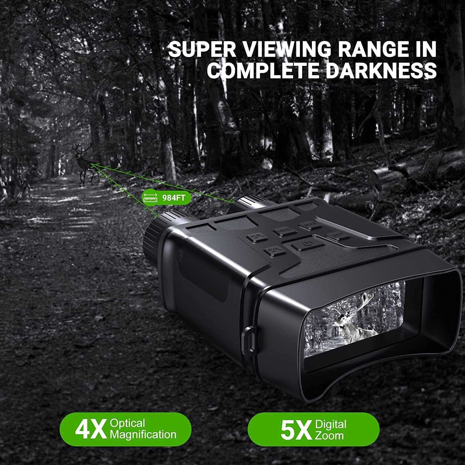 Бинокъл STELS R6, Infrared 1080P HD 5X Digital Zoom,64GB,Нощно виждане