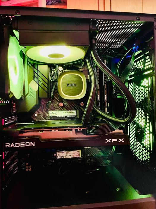 НОВ/гаранция Геймърски компютър – Ryzen 7 5700/RX 6600/16GB/NVMe 1TB