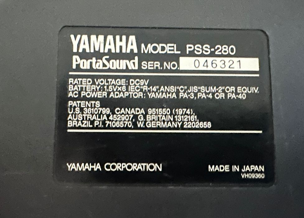 Pian electronic Yamaha PortaSound PSS-280