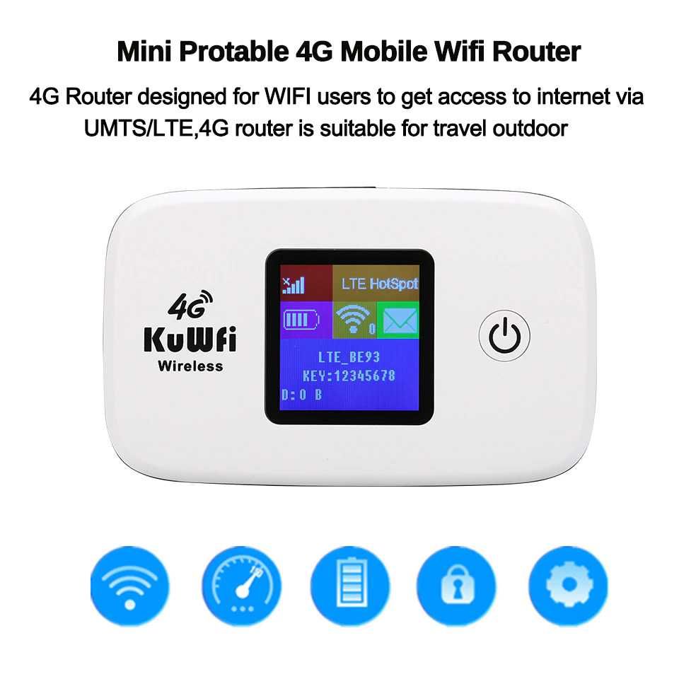 Modem router 3G-4G KuWFi L100 150Mbps functioneaza in orice retea