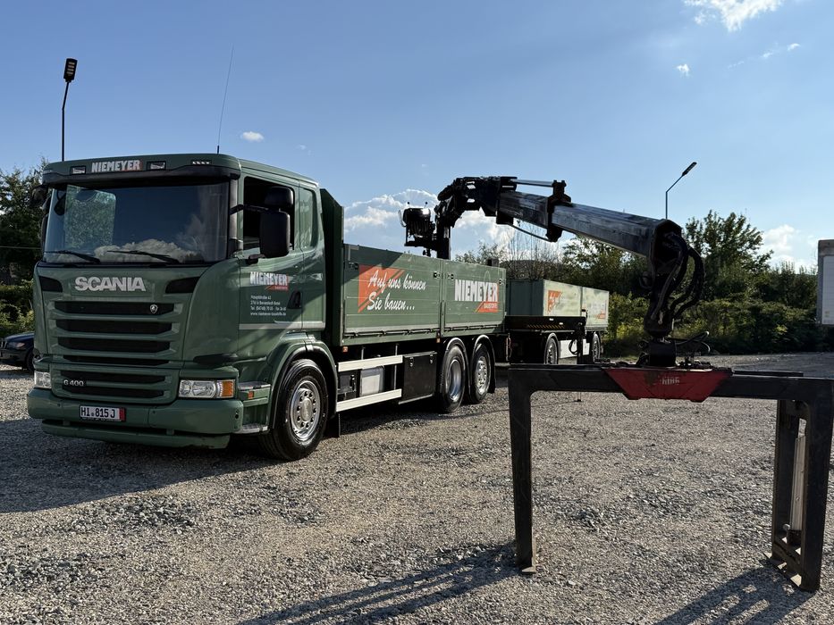 Scania G400- 2014-materiale constructii- macara HIAB- long lift