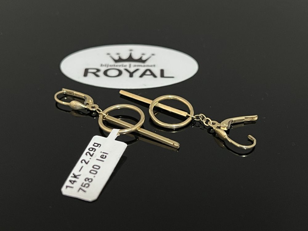 Bijuteria Royal CB : Cercei dama aur 14k 2,29 grame