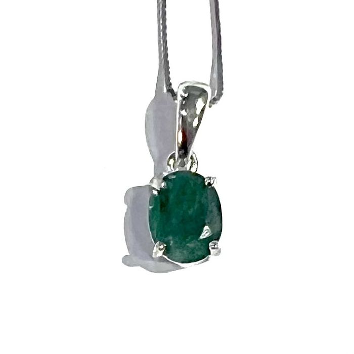Кулон с натуральным Изумрудом