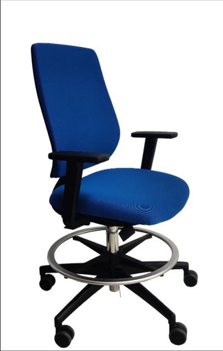 Scaun de birou, recepție - înalt cu suport tip inel