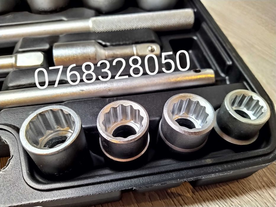 Set 21 chei tubulare Profesionale Boxer 12 puncte 3/4" 19-50mm