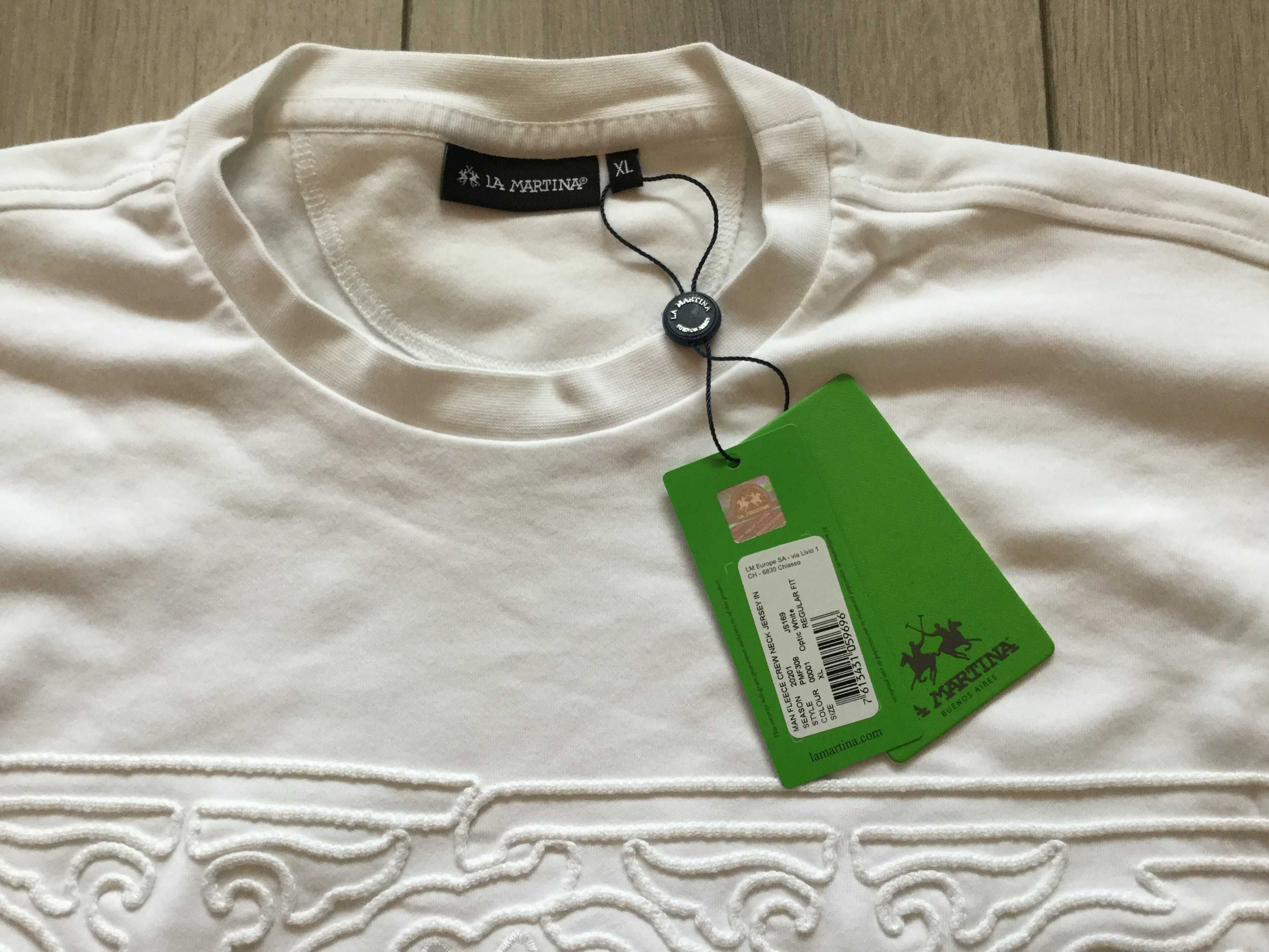 НОВА оригинална бяла фланела блуза LA MARTINA размер XL от Италия