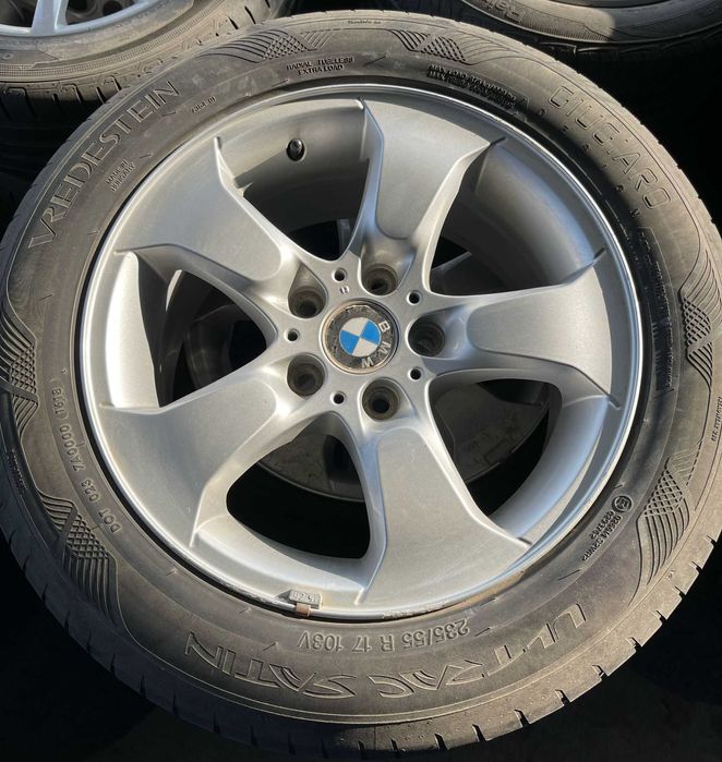Set jante aliaj R17 originale BMW X3 E83 cu anvelope de vara