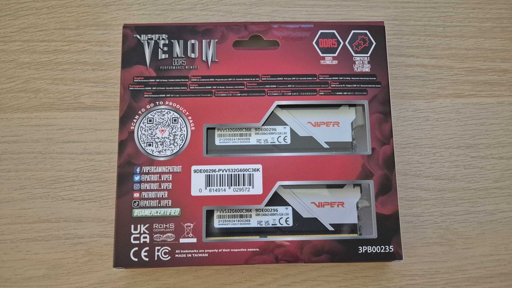 Memorie Patriot Viper Venom 32GB DDR5 6000MHz CL36 Dual Channel Kit