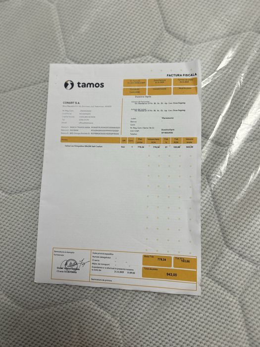 Vand saltea ortopedica 180/200