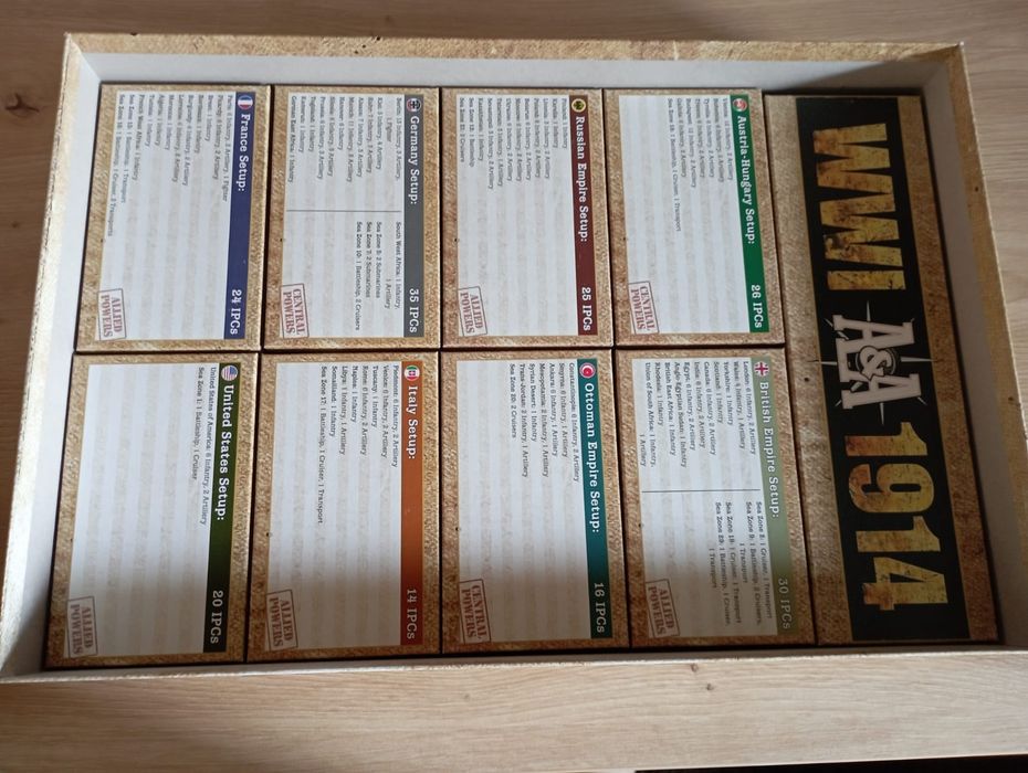 Vând Axis Allies 1914, impecabil, complet cu reguli traduse în română