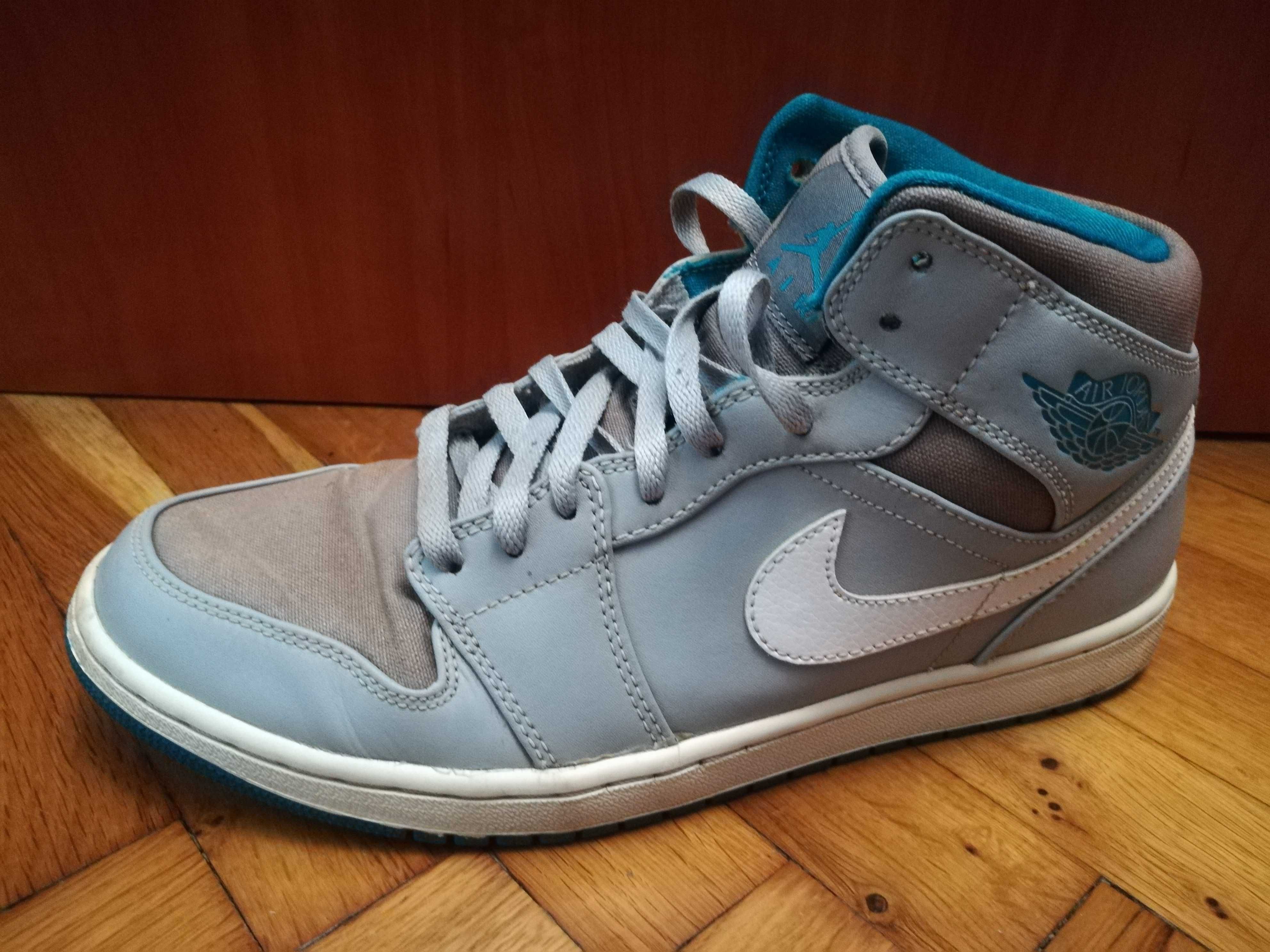 Jordan 1 Mid Wolf Grey Tropical Teal EUR 44.5