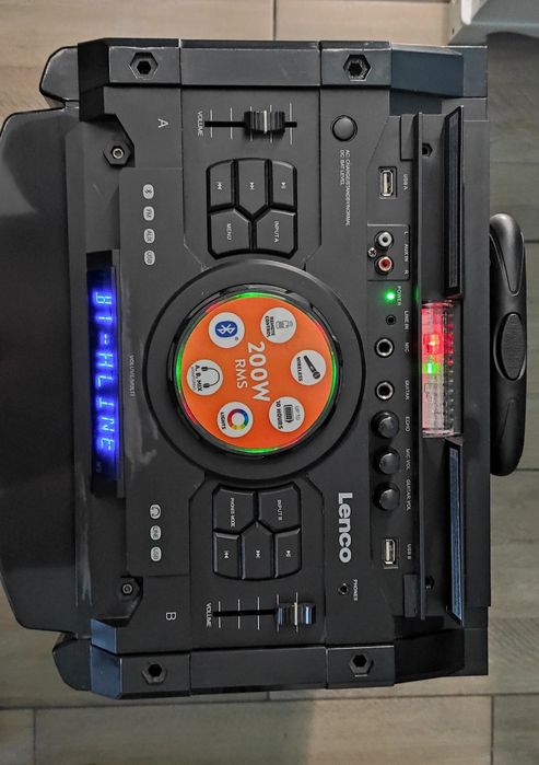 Тонколона Lenco PMX-250 | Portable High Power DJ Mixer System 200 Watt