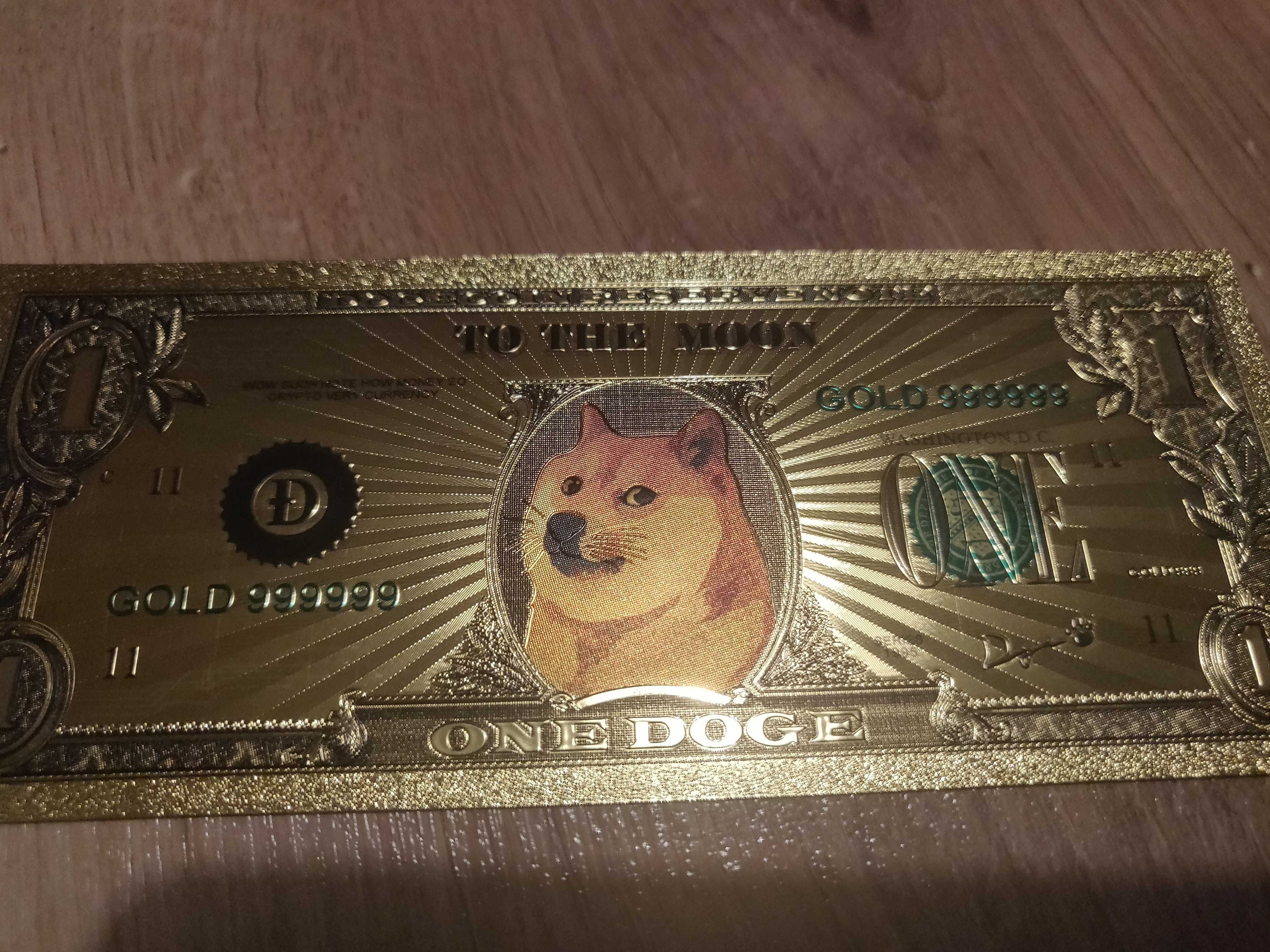 Vand bancnote DOGECOIN 24k Gold - rig ETH BTC DOGE mining