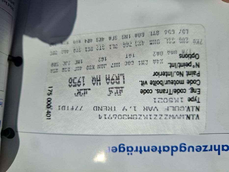 Elemente Caroserie VW Golf 5 Variant 1.9TDi 77kw 105cp Tip BLS