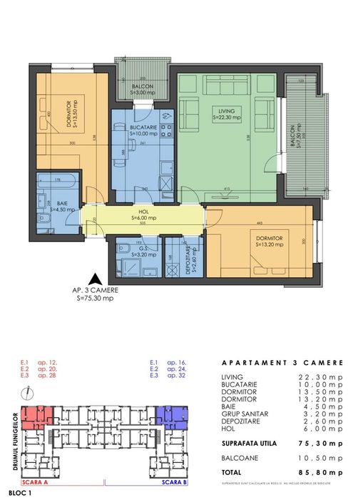 Apartament 3 Camere -Spatios- Ghencea- NOU