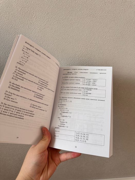 Информатика Ұбт нұсқа талдау  Ент кітап
