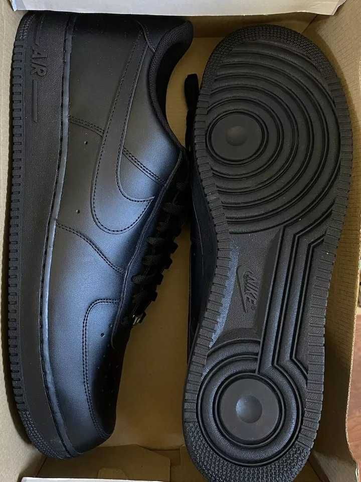 Найк/Nike Air Force 1 Triple Black 36,37,38,39,40,41,42,43,44,45,46,47