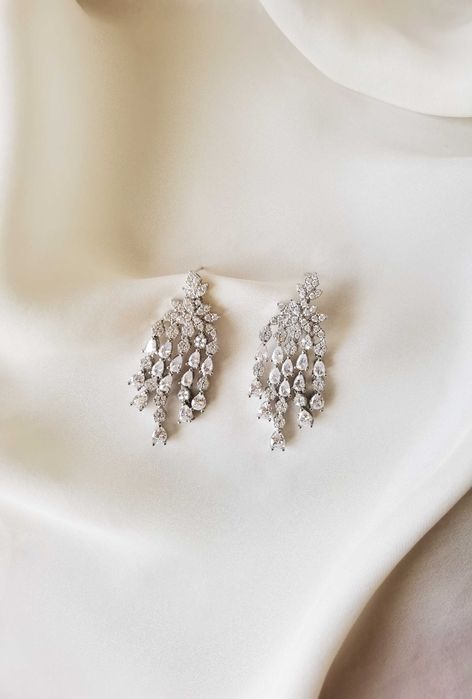 Фасетирани обеци / сребърни бижута / колие