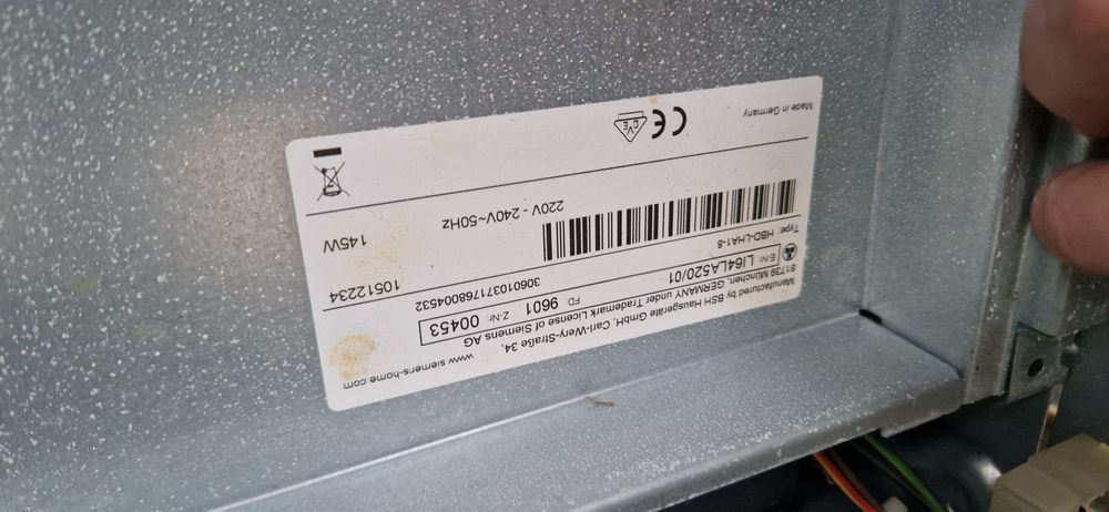 Абсорбатор Siemens HBD-LBA1-8 с шкаф за вграждане (нов)