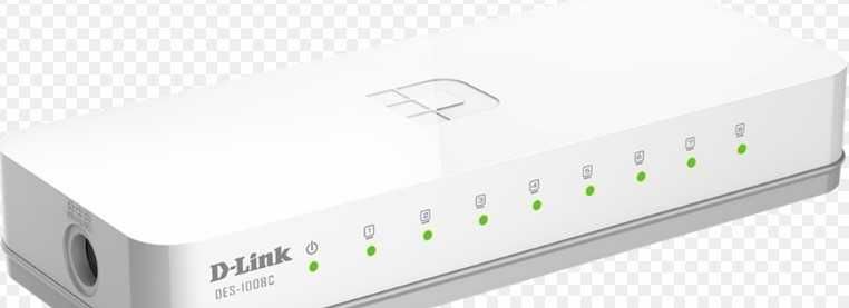 Коммутатор D-Link DES-1008 C/В1A настольный неуправляемый 8 портов