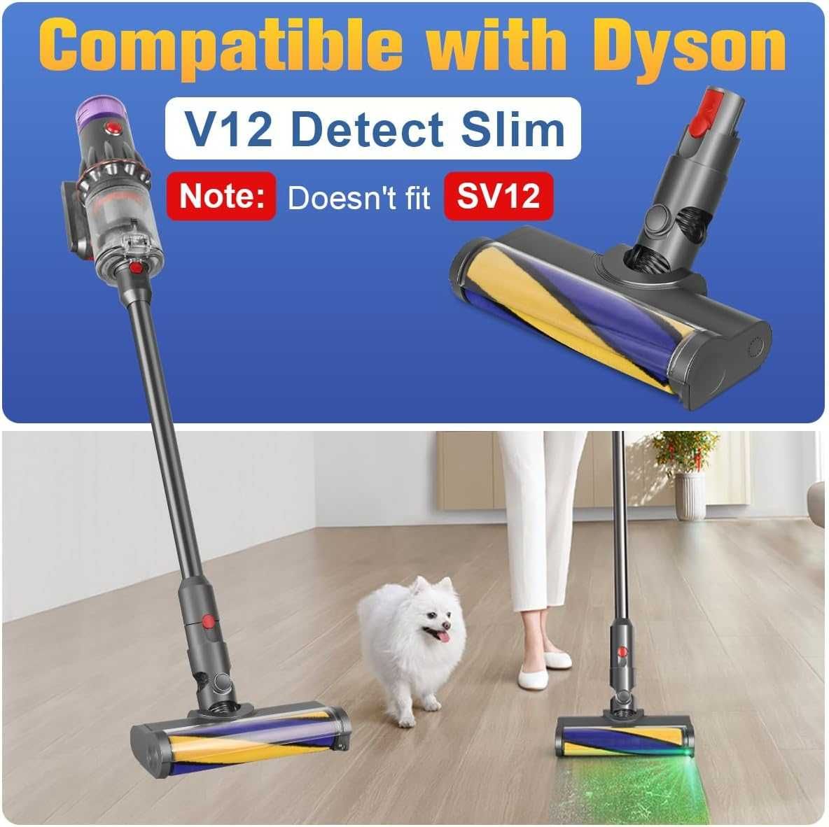 Четка за Dyson V 12 MOPEI LED Parquet Brush