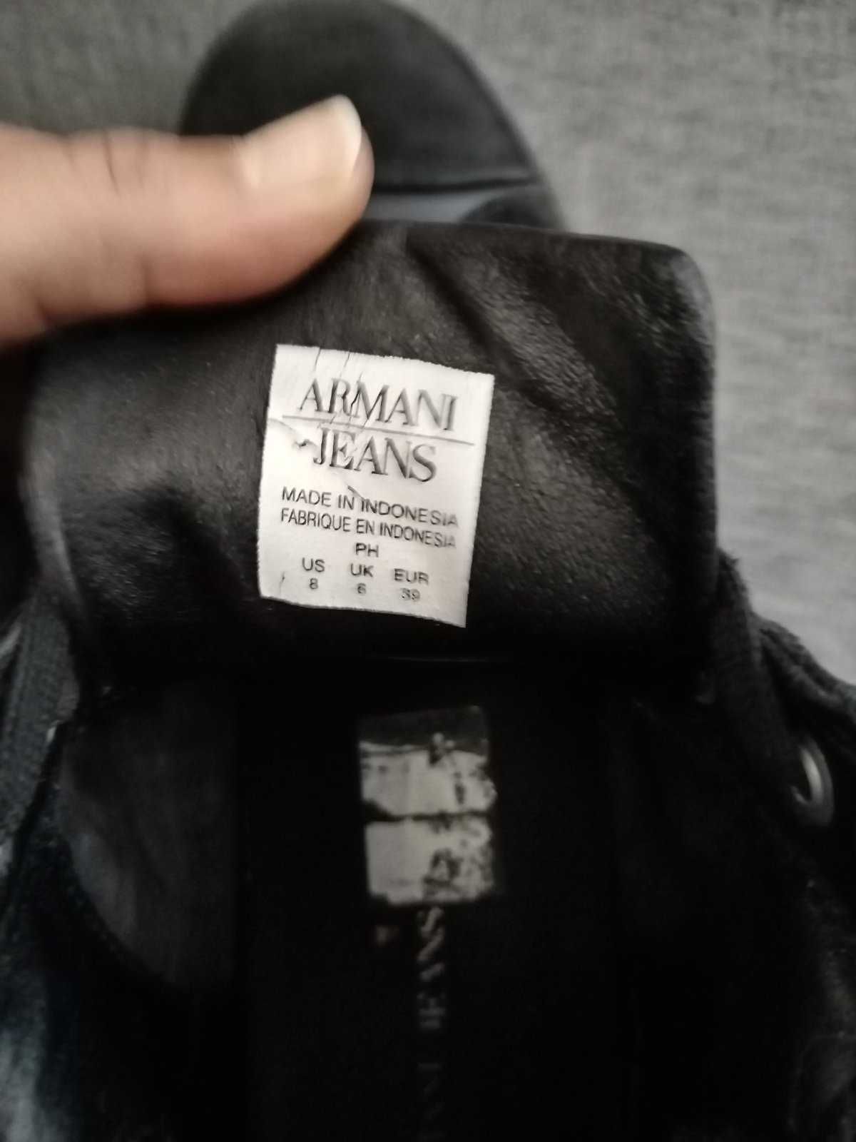 Оригинални кецове Armani Jeans естествена кожа