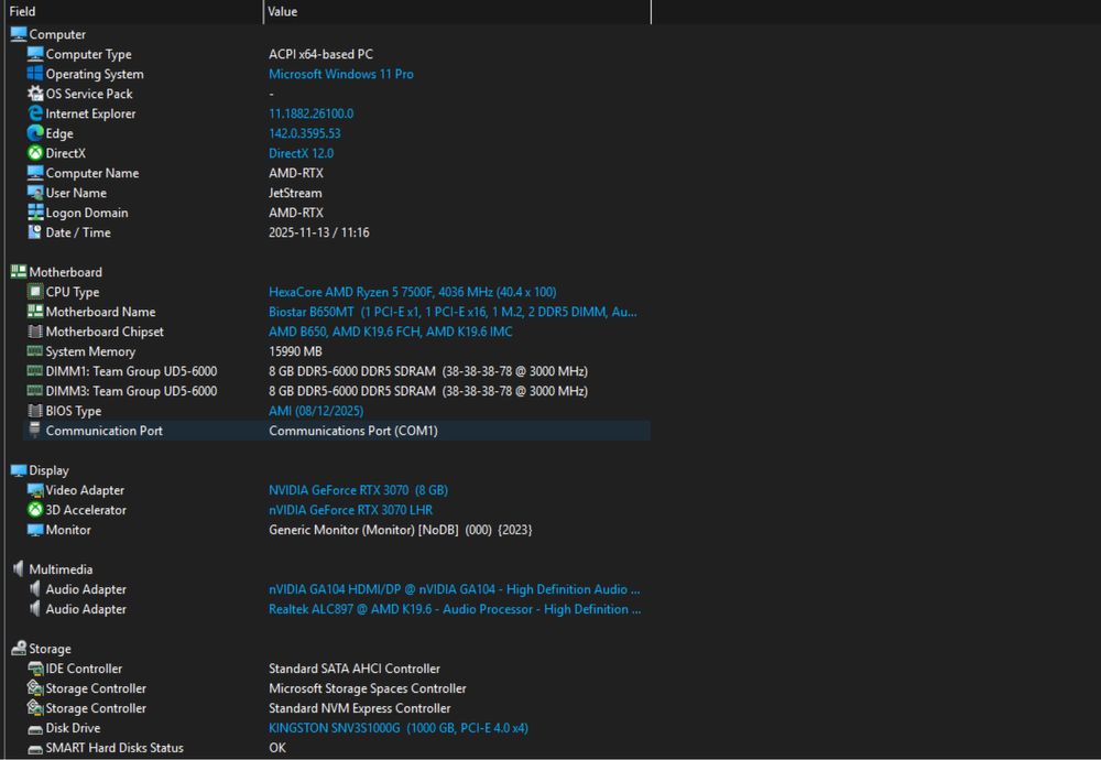 Ryzen 5 7500f RTX3070