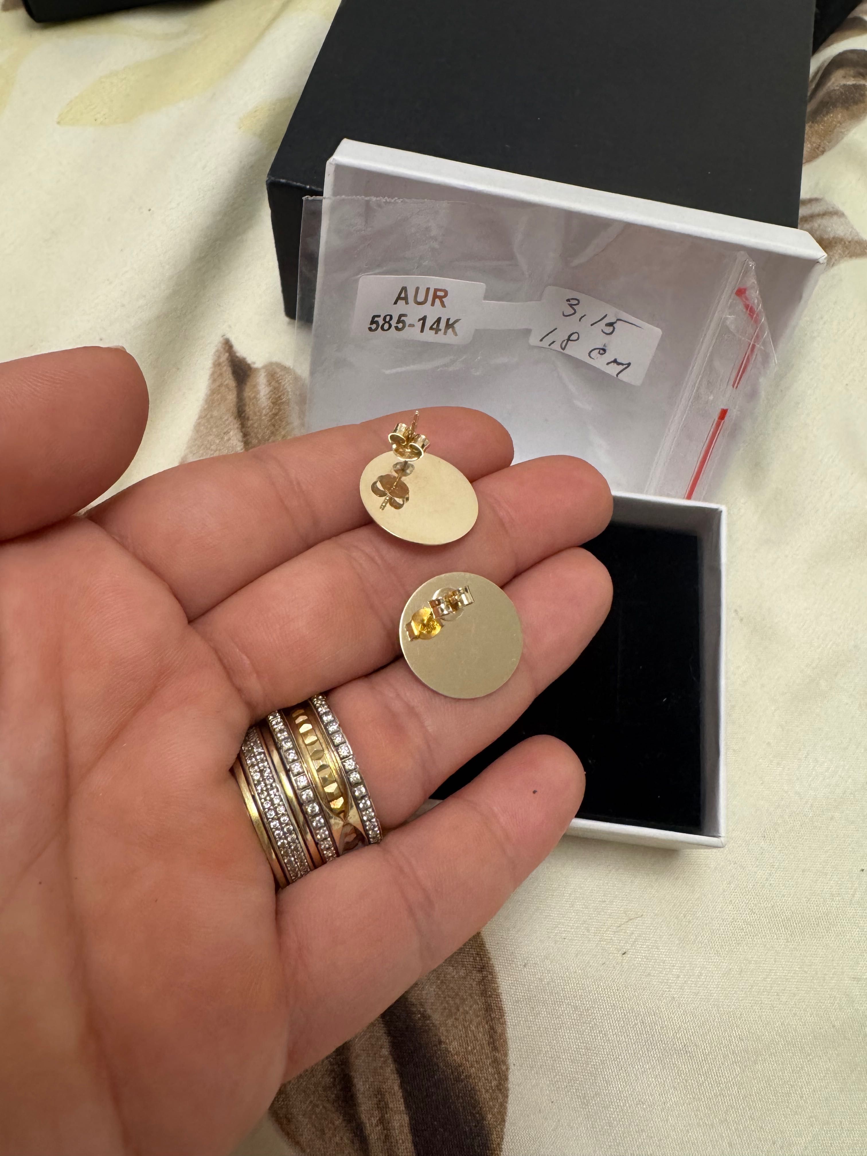 Cercei aur 14k 3,15 g 1,8 cm