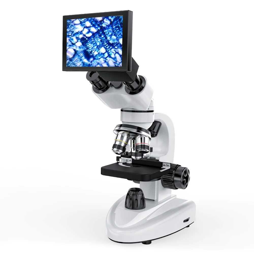 Профессиональный Биологический HD микроскоп + камера + экран