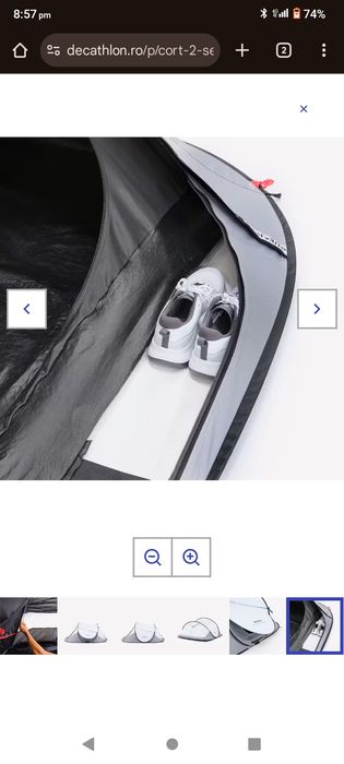 Cort Quechua 3pers Fresh and Black 2secunde