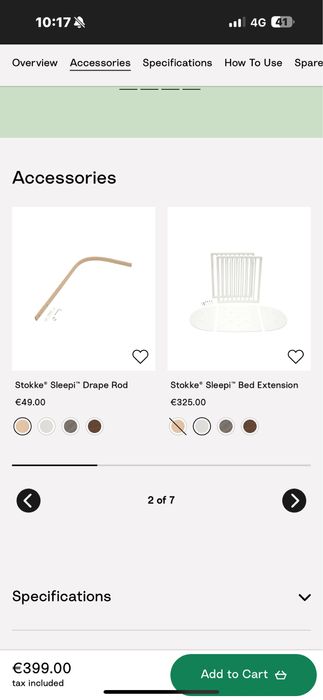 Patut Stokke Sleepi Mini (cu accesorii complete)