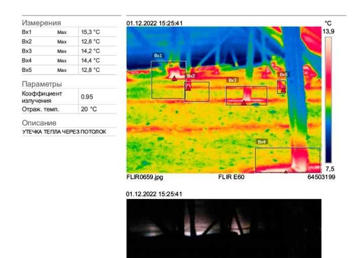 Тепловизионное обследование зданий, утечка тепла, утечка воды