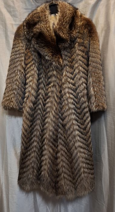 Palton elegant blana naturala