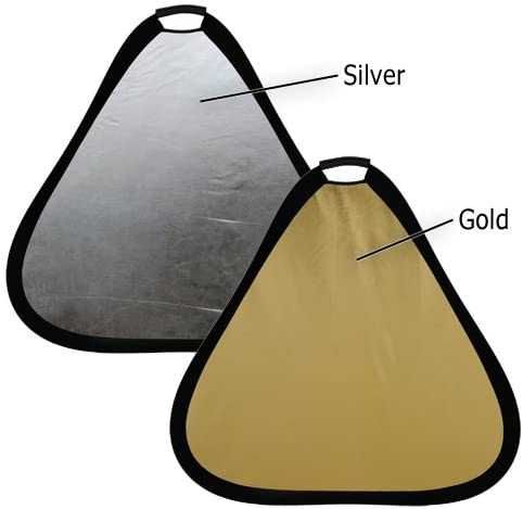Blenda triunghiulara cu maner gold-silver 30cm, 60cm, 80cm