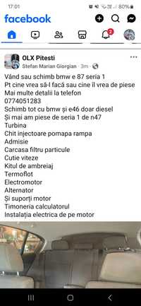 Vând sau schimb bmw seria 1