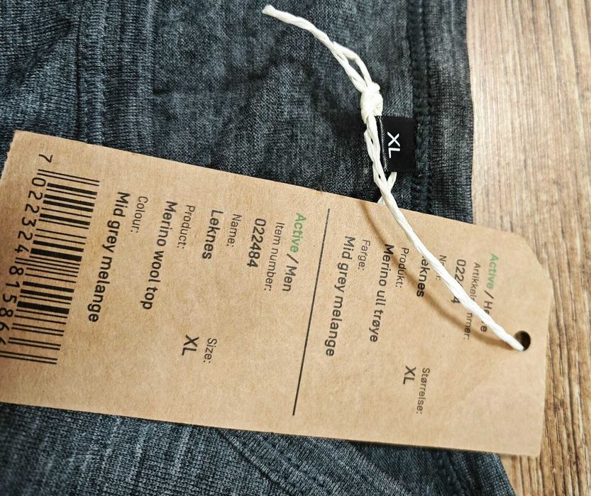 Skogstad 100% Мериносова вълна мъжка фланелка размер XL  НОВО