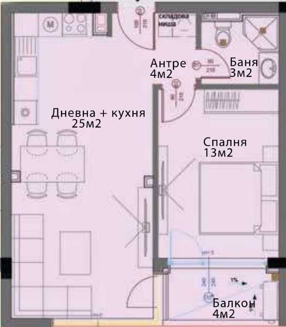 Продава се Двустаен апартамент в София, Модерно предградие - 67 кв.м за 1308 €/кв.м - Снимка #1