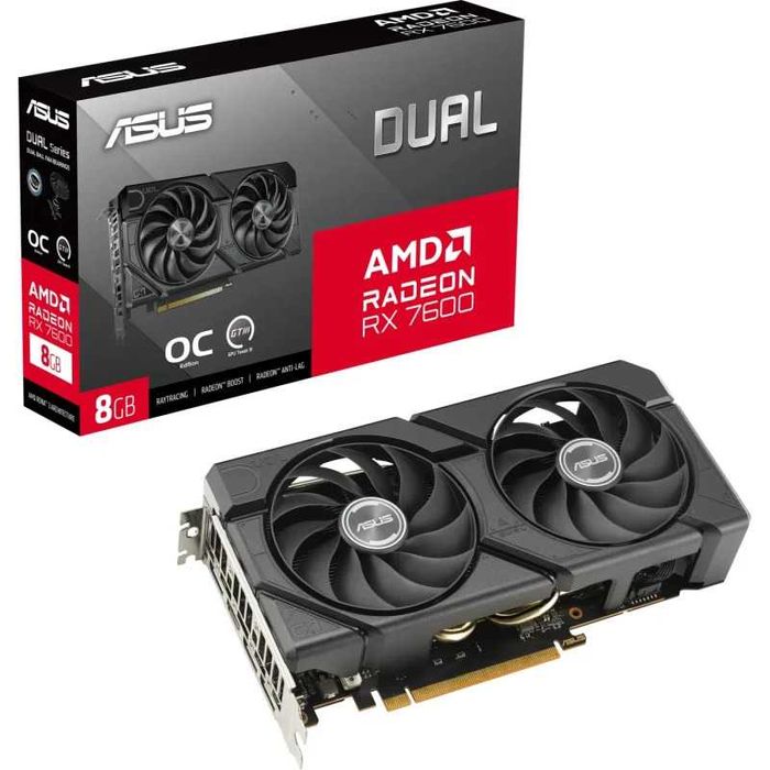 Placa video ASUS Radeon RX 7600 DUAL EVO OC 8GB GDDR6 1‎28-bit