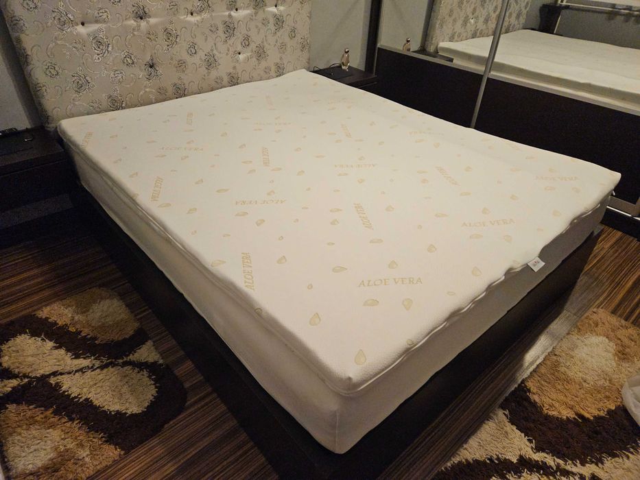 Topper Saltea  Best Sleep  cu Latex, 6 cm, Husa Tencel, Detasabila