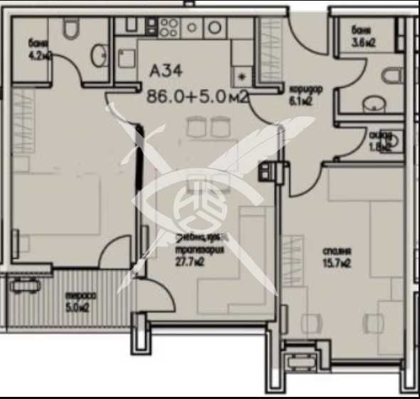 Продава се Тристаен апартамент в Бургас, Сарафово - 91 кв.м за 1247 €/кв.м - Снимка #1