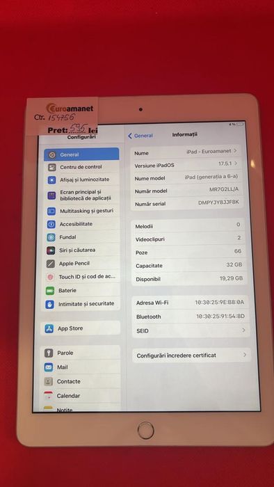 Apple iPad Air, 32GB, Wi-Fi, Space Grey -A-