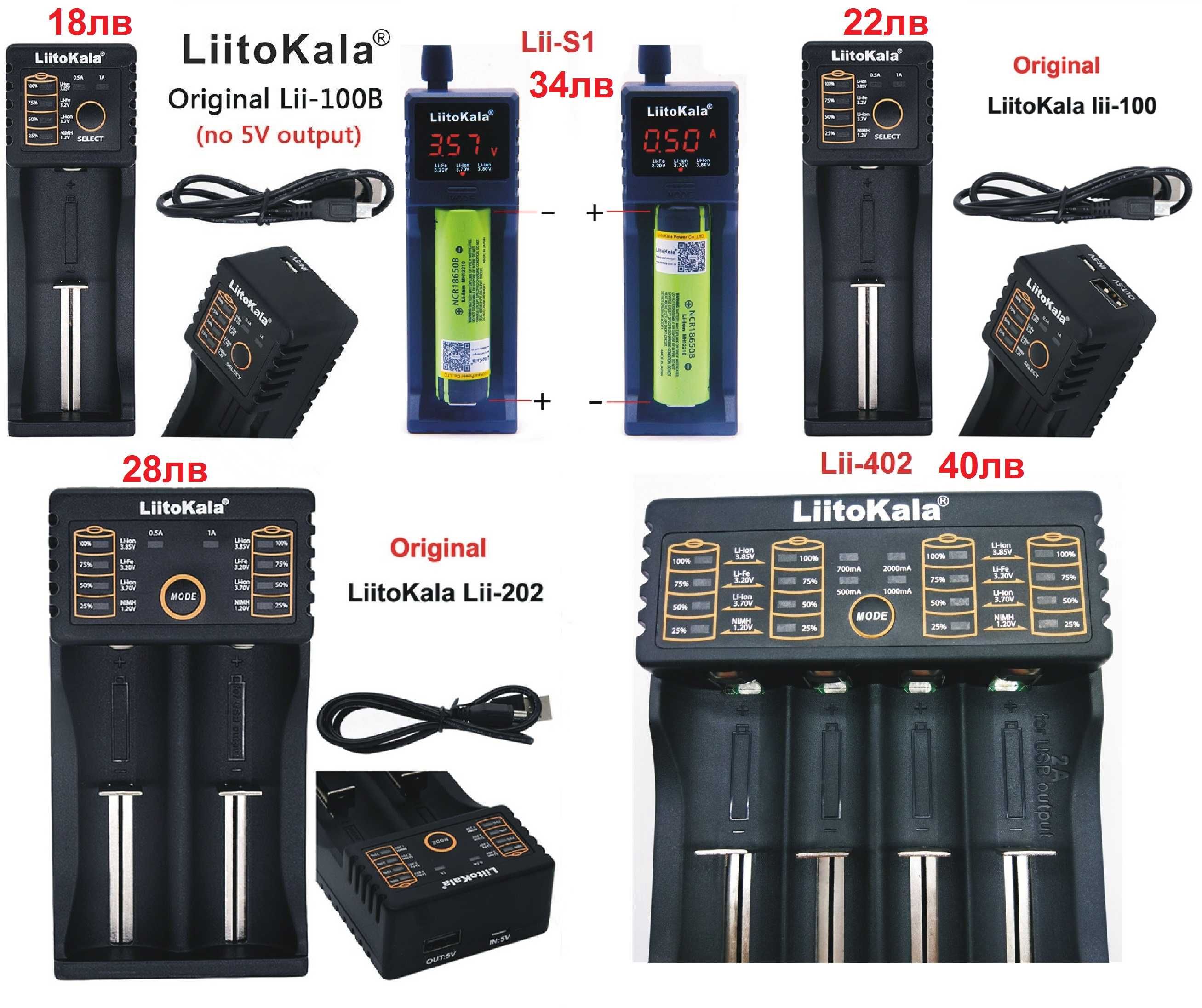 POWER BANK зарядно вело фар USB 8.4V няколко модела преносима батерия