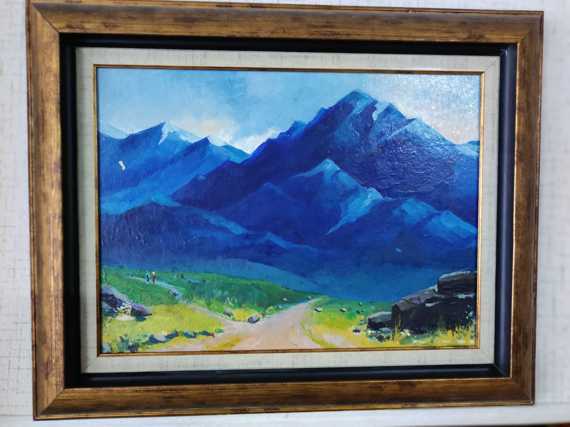Картина «Горы», 1972 г. Масло, картон.
