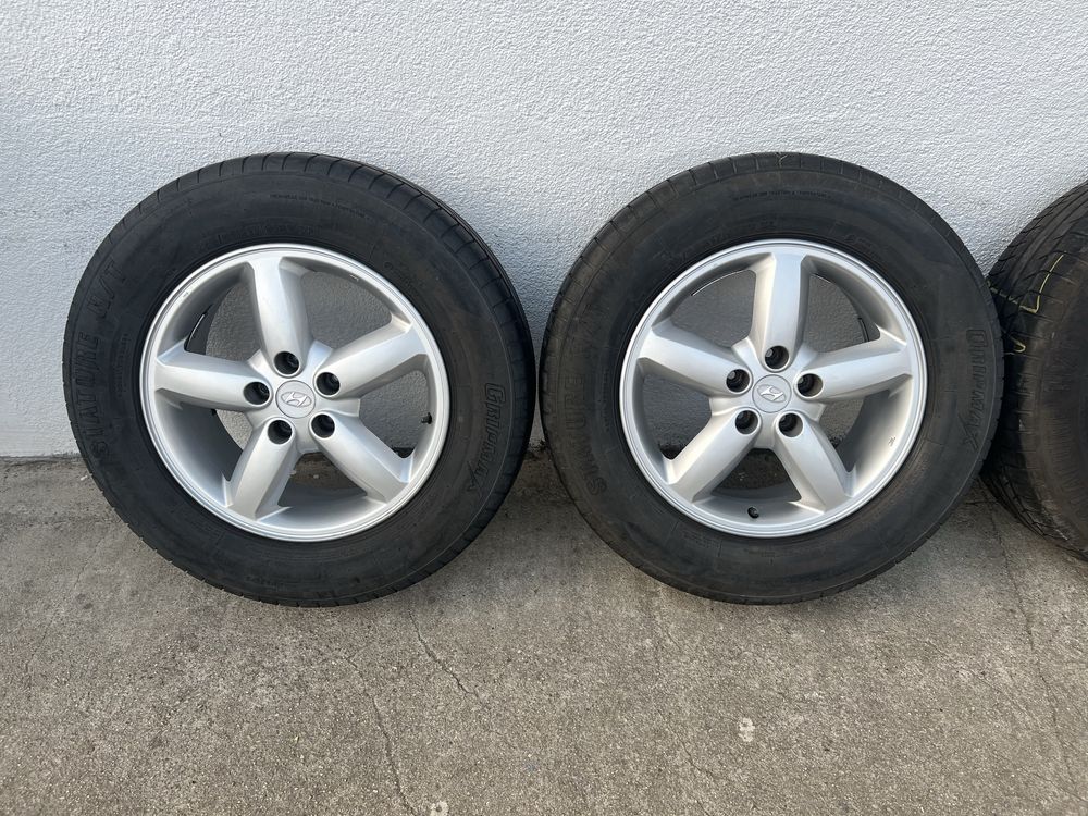 Jante aliaj 5x114,3 R17 Hyundai originale cu cauciucuri vara dot 2018