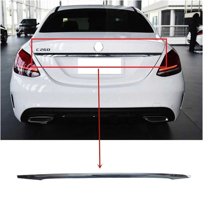 Ornament portbagaj cromat Mercedes-Benz C Class (W205) 2014-2018