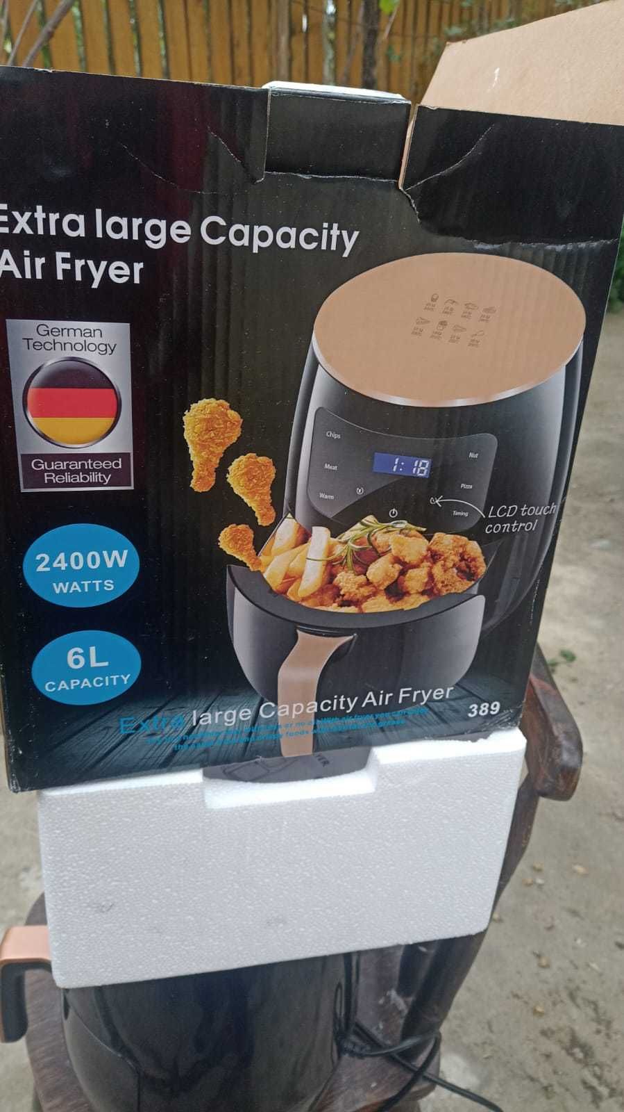 Friteuza Fara Ulei Air Fryer , Displat Digital, Capacitate 6 litri