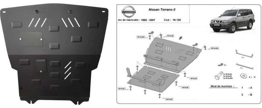 Scut motor metalic otel 2-3mm Nissan Juke, Micra,NV300,Qashqai,X-Trail