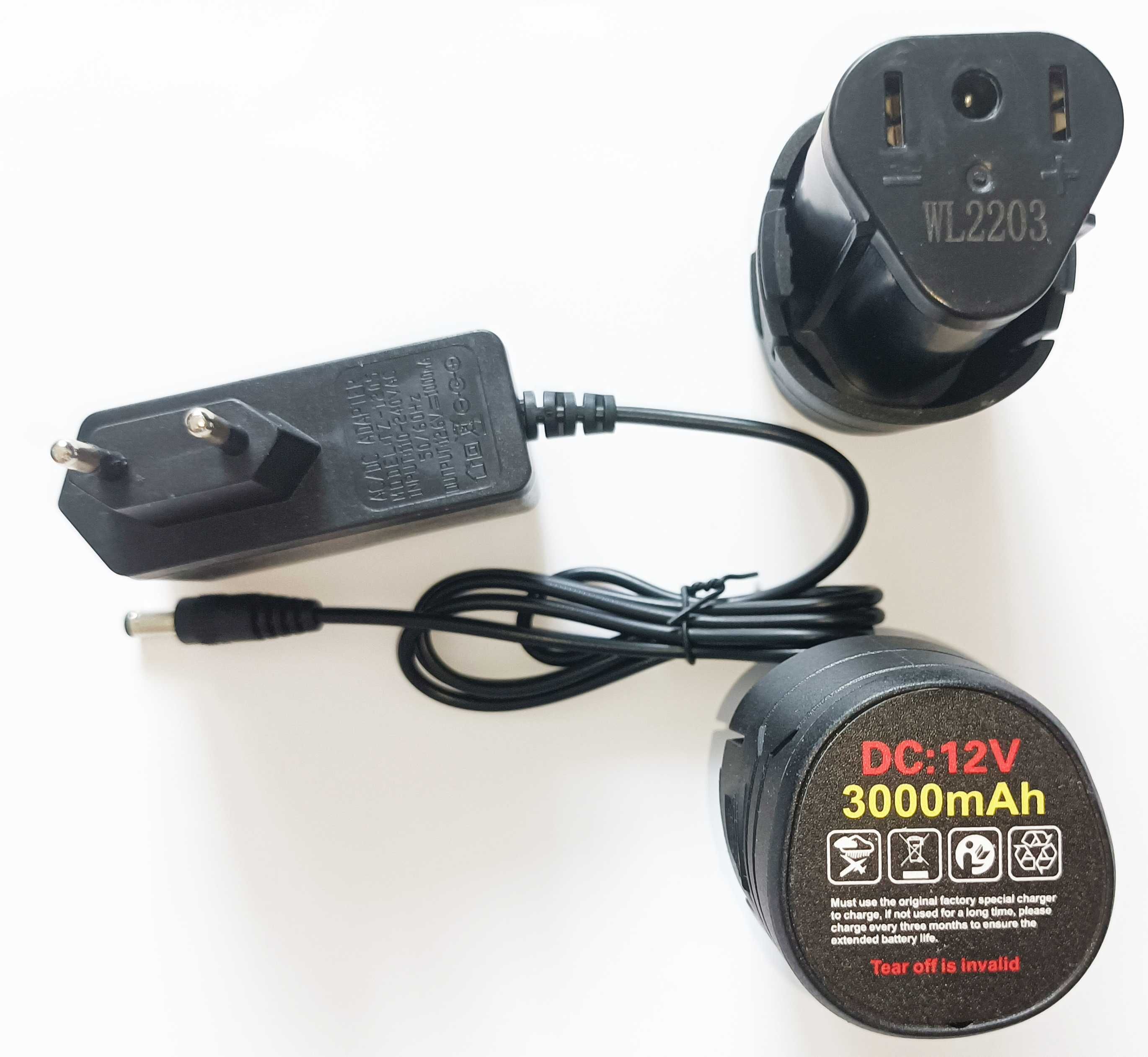 Acumulator Li-Ion 12V 3Ah vibrator gresie, filetanta polizor TR GRATIS